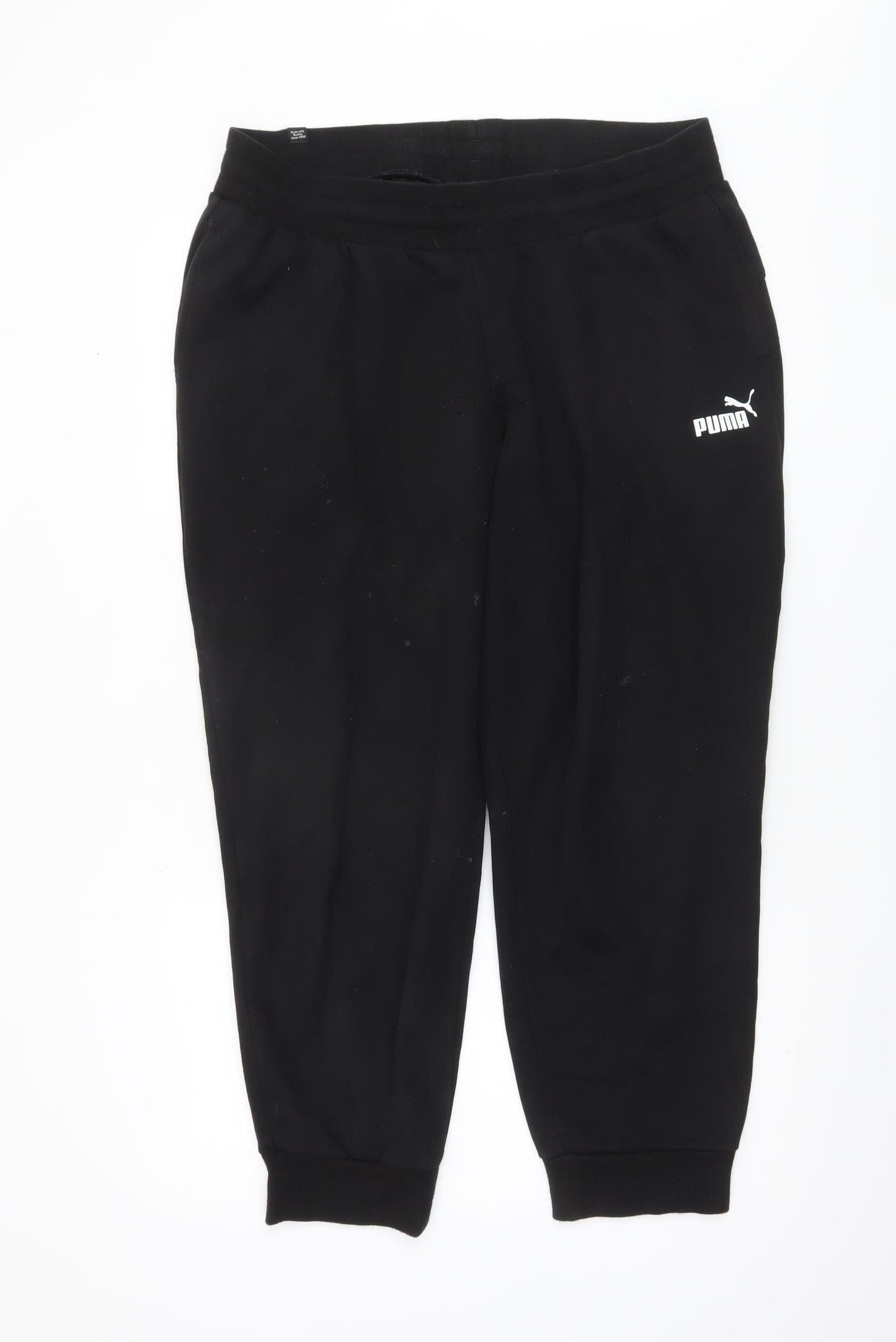 Womens UK Size L PUMA Regular Fit Jogger Black Trousers