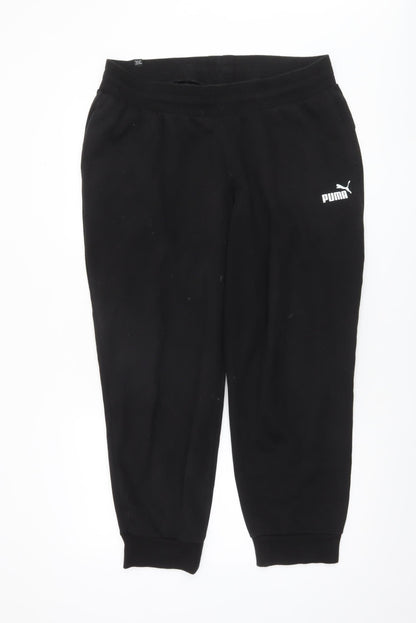 Womens UK Size L PUMA Regular Fit Jogger Black Trousers