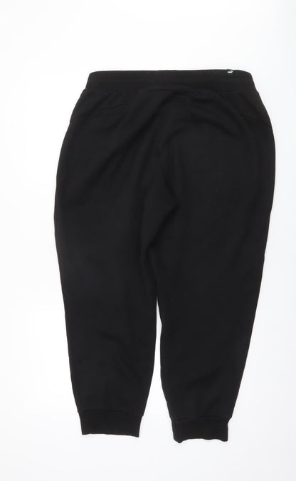 Womens UK Size L PUMA Regular Fit Jogger Black Trousers