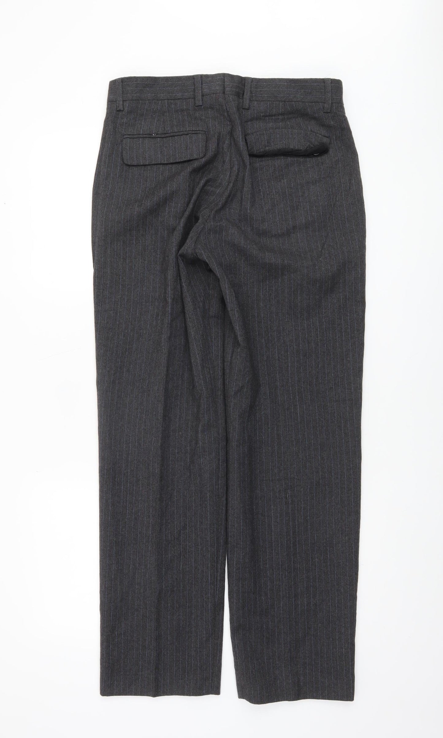 FCUK Formal Men's Grey Pinstripe Wool Trousers Size 30 Regular
