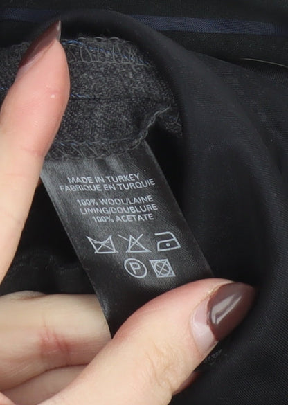 FCUK Formal Men's Grey Pinstripe Wool Trousers Size 30 Regular