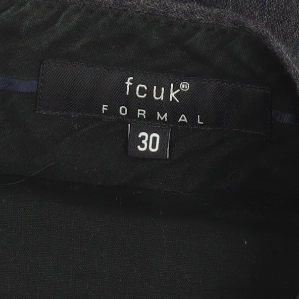 FCUK Formal Men's Grey Pinstripe Wool Trousers Size 30 Regular