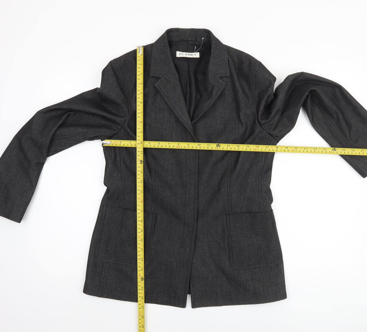 Womens UK Size 12 Planet Regular Grey Blazer