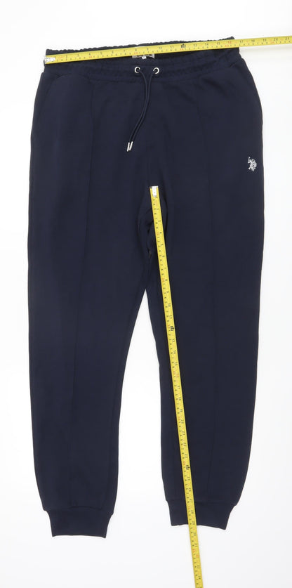 U.S. Polo Assn. Men's Blue XL Jogger Trousers with Logo