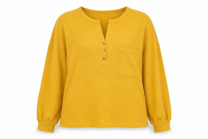 Womens UK Size 14 Apricot Yellow Basic Blouse