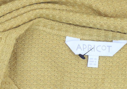 Womens UK Size 14 Apricot Yellow Basic Blouse