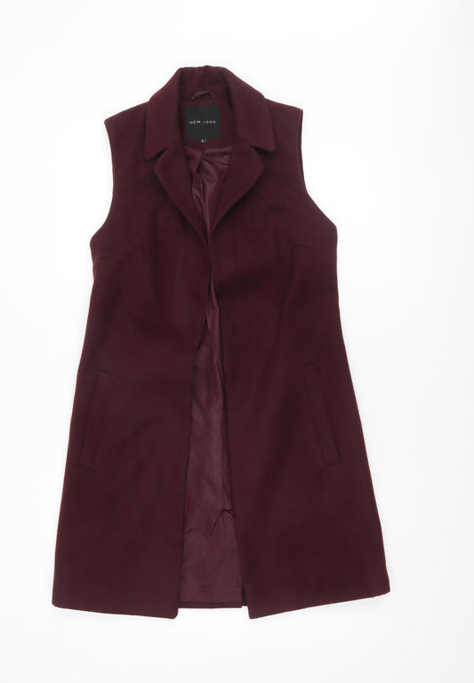 New Look Women Brown Long Sleeveless Waistcoat Size 6