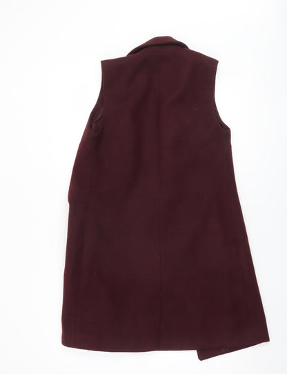 New Look Women Brown Long Sleeveless Waistcoat Size 6