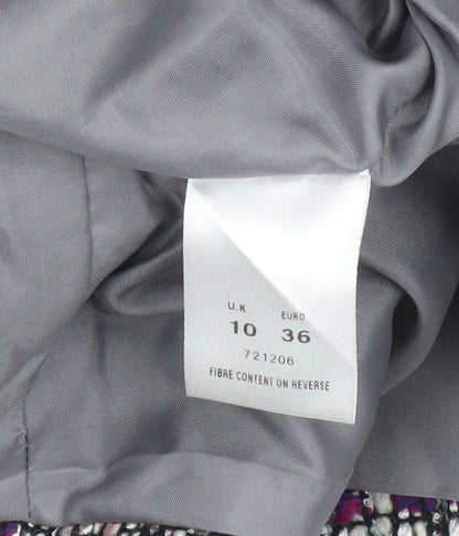 Eastex Women's Purple Tweed Wool Blend Single-Breasted Blazer Size 10