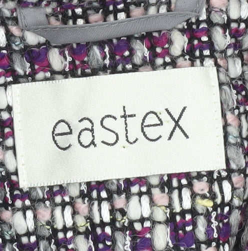 Eastex Women's Purple Tweed Wool Blend Single-Breasted Blazer Size 10