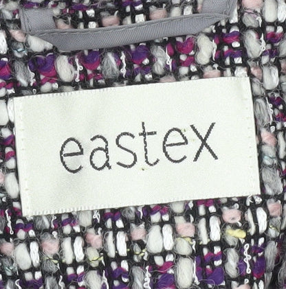 Eastex Women's Purple Tweed Wool Blend Single-Breasted Blazer Size 10