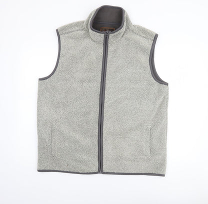 Arctic Storm Mens Grey Fleece Waistcoat L Full Zip Pockets