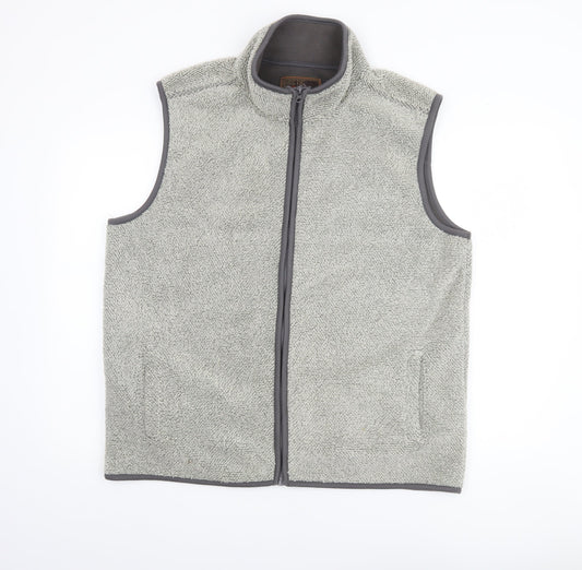 Arctic Storm Mens Grey Fleece Waistcoat L Full Zip Pockets