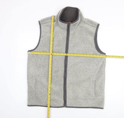 Arctic Storm Mens Grey Fleece Waistcoat L Full Zip Pockets