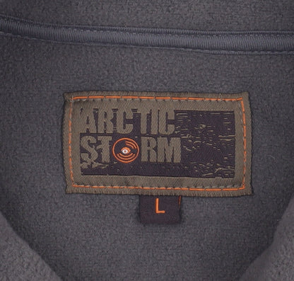 Arctic Storm Mens Grey Fleece Waistcoat L Full Zip Pockets