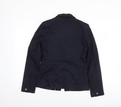 Next Women Blue Size 8 Tailoring One Button Blazer Jacket