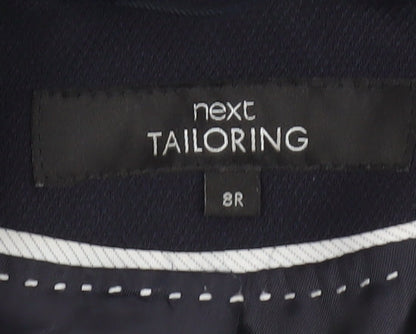 Next Women Blue Size 8 Tailoring One Button Blazer Jacket