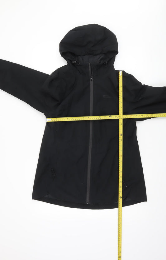 Mountain Warehouse Women's Black Waterproof Hooded Rain Jacket Size 14