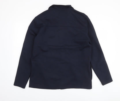 Arne Women's Blue Regular Fit Collared Button Jacket M