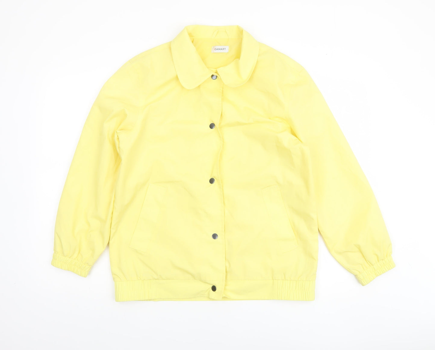 Damart Women's Yellow Basic Jacket Size 10 Casual Mid-Length