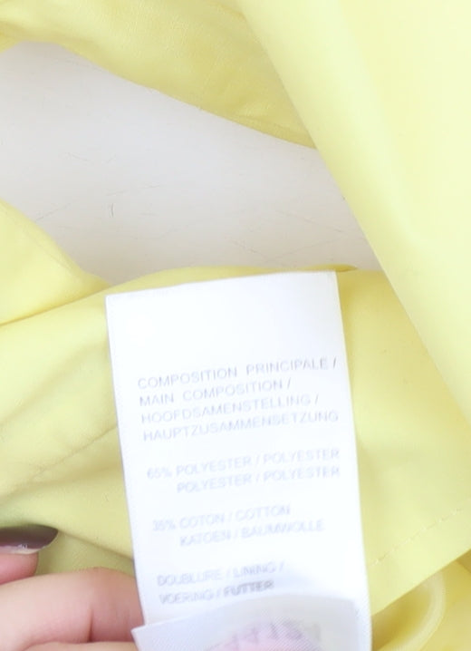 Damart Women's Yellow Basic Jacket Size 10 Casual Mid-Length