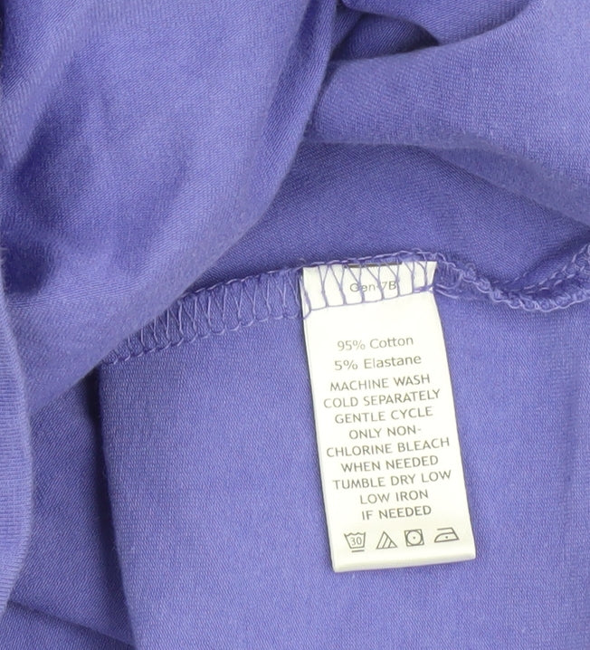 Liz Claiborne Women’s Purple 3XL V-Neck 3/4 Sleeve Jersey Cotton Blend Top