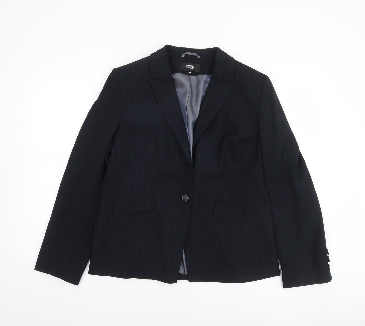 Womens UK Size 16 Marks and Spencer Regular Black Suit Jacket