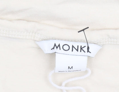 Womens UK Size M Monki Beige Cropped T-Shirt