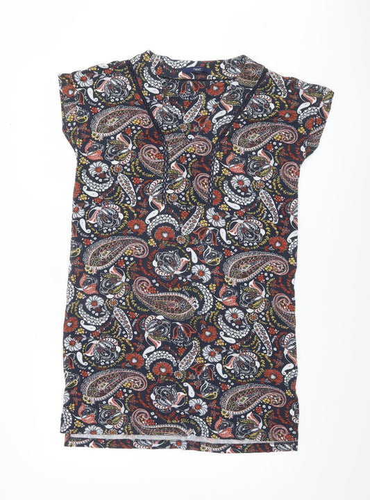 Womens UK Size 10 NEXT Multicoloured Tunic Blouse