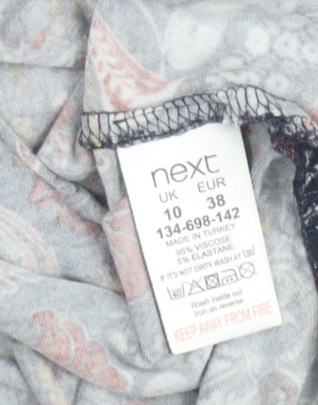 Womens UK Size 10 NEXT Multicoloured Tunic Blouse