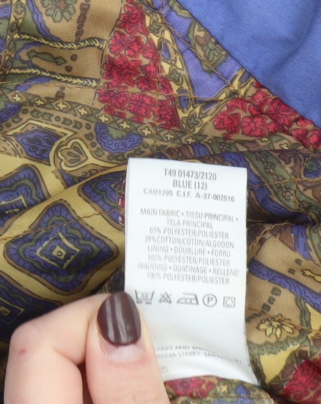 Womens UK Size 12 Marks and Spencer Blue Parka Coat