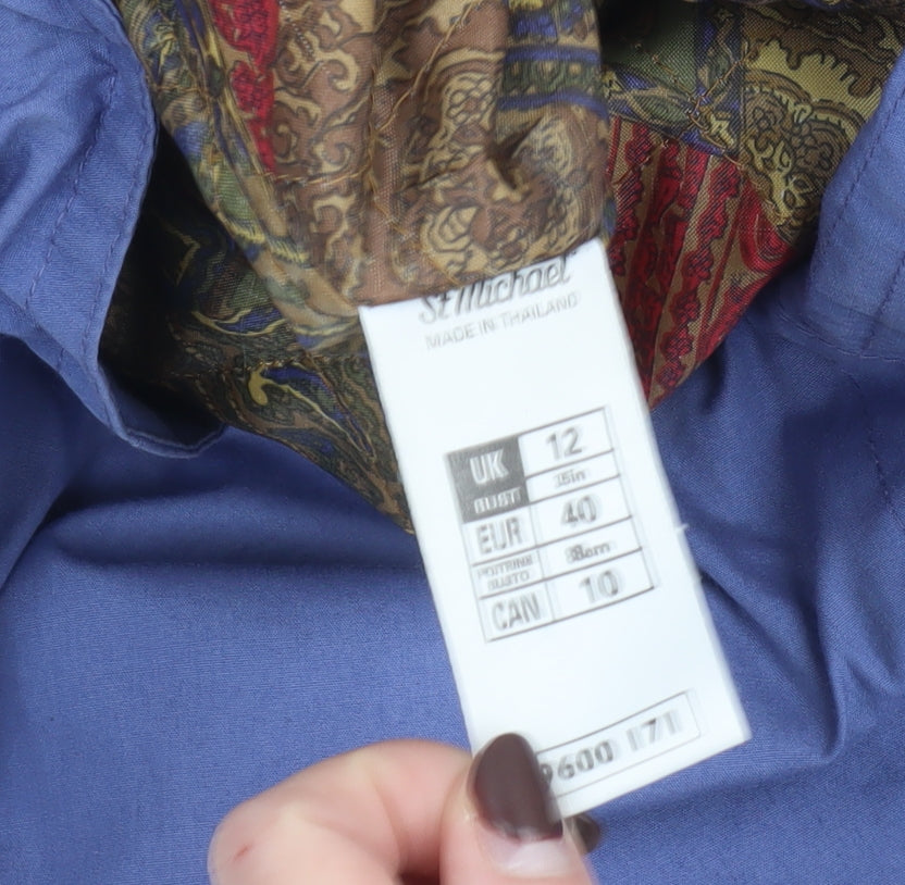 Womens UK Size 12 Marks and Spencer Blue Parka Coat