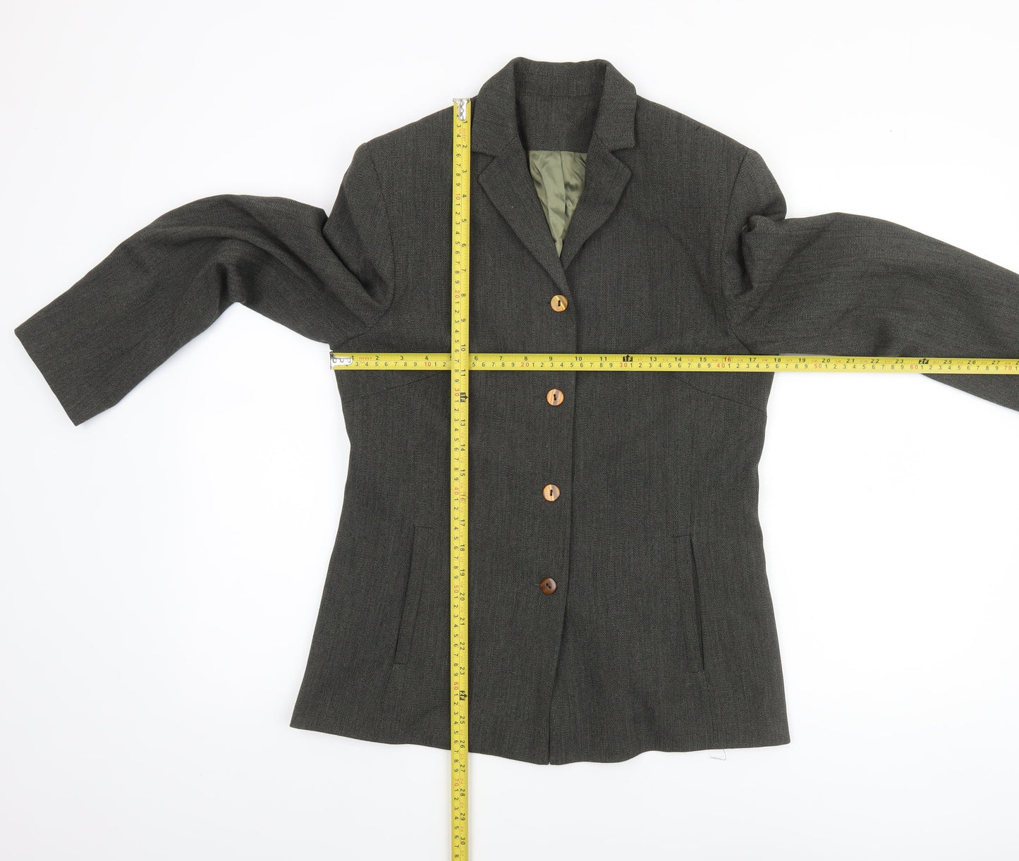 Debenhams Women Grey Size 10 Single-Breasted Suit Jacket