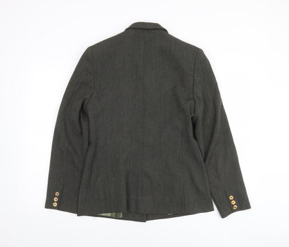 Debenhams Women Grey Size 10 Single-Breasted Suit Jacket