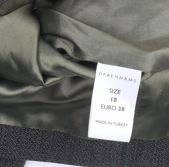 Debenhams Women Grey Size 10 Single-Breasted Suit Jacket