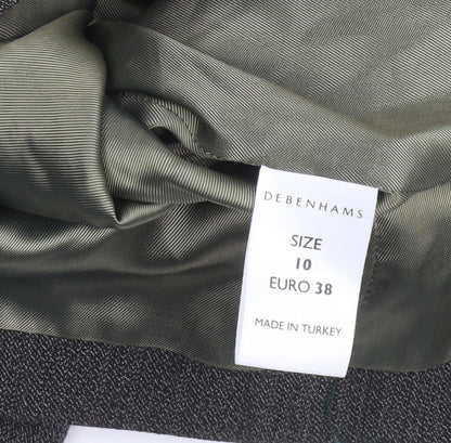 Debenhams Women Grey Size 10 Single-Breasted Suit Jacket