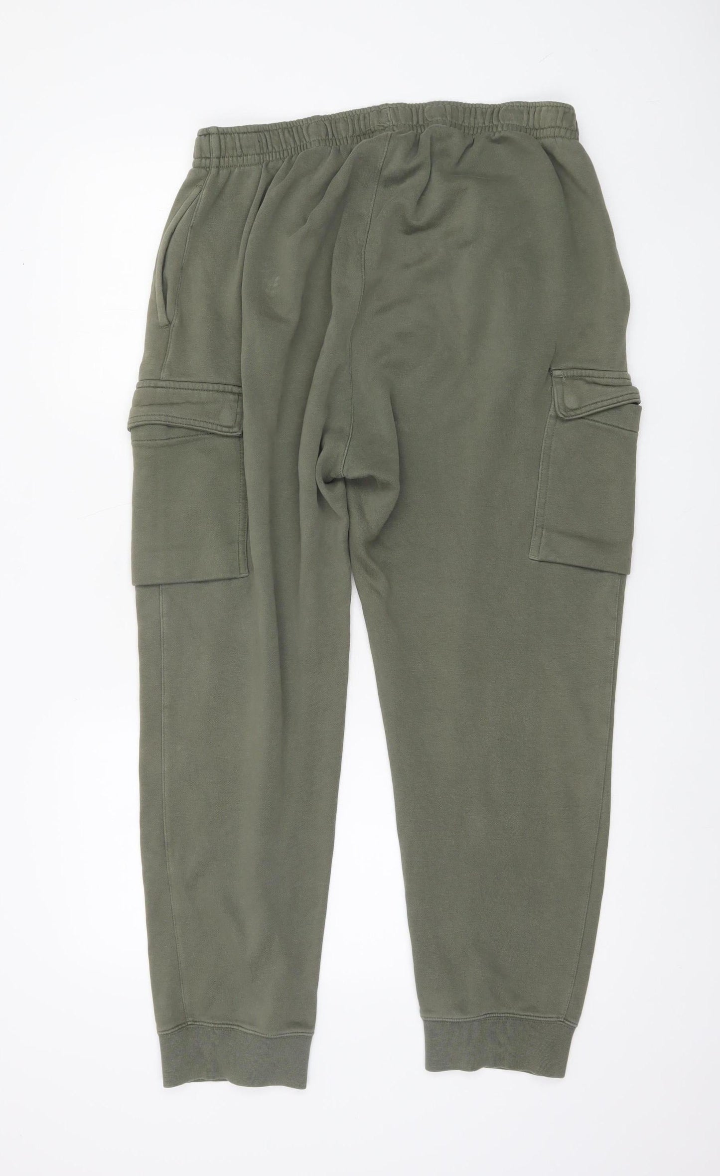 Nike Men's Green Cargo Jogger Trousers XL Regular Fit Fleece