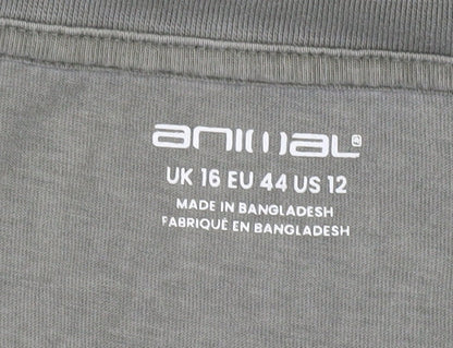 Animal Women’s Green Basic Cotton T-Shirt Size 16