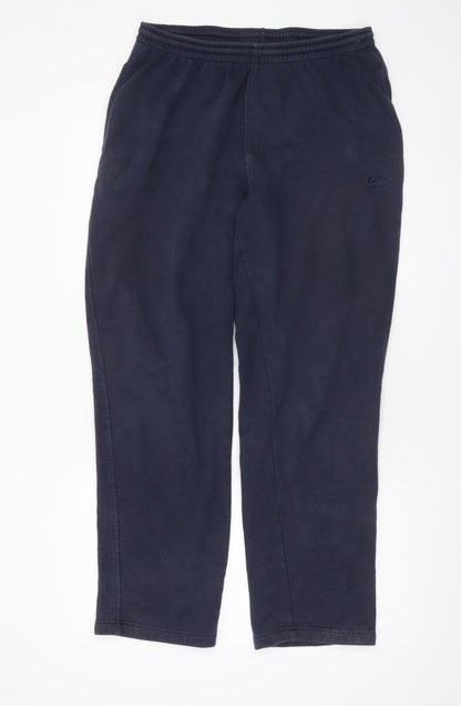 Cotton Traders Men’s Blue Fleece Sweatpants L Elastic Waist Regular