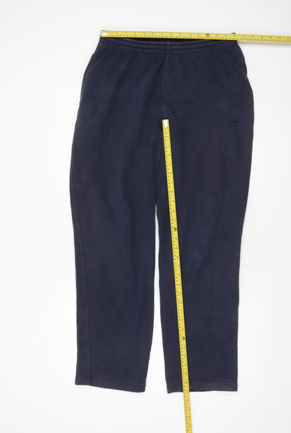 Cotton Traders Men’s Blue Fleece Sweatpants L Elastic Waist Regular