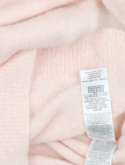 Dorothy Perkins Women Pink Sequin Trim Crew Neck Pullover Jumper UK 10