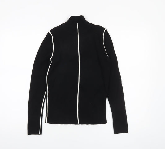 Womens UK Size 14 Zara Black Full Zip Jumper