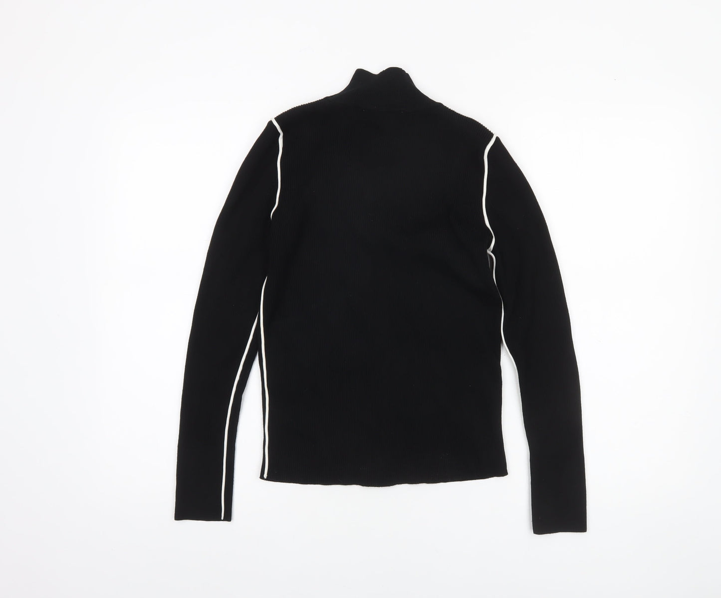 Womens UK Size 14 Zara Black Full Zip Jumper