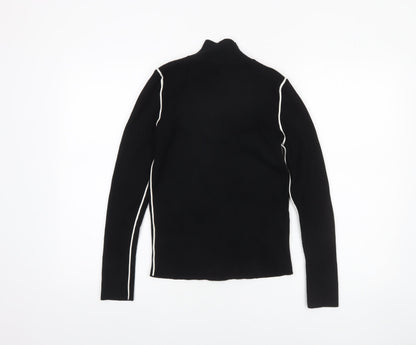 Womens UK Size 14 Zara Black Full Zip Jumper