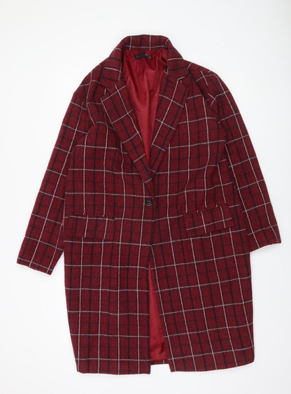 Womens UK Size 6 PRETTYLITTLETHING Red Basic Jacket