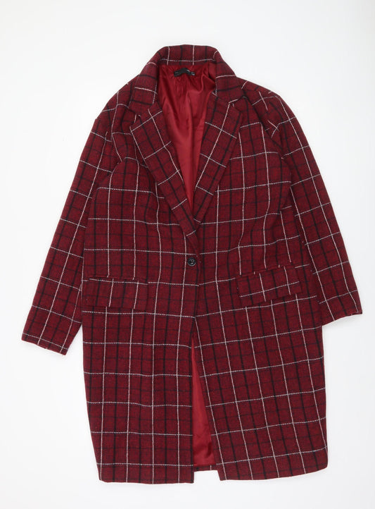 Womens UK Size 6 PRETTYLITTLETHING Red Basic Jacket