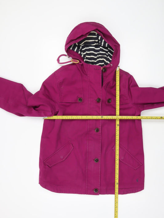 Joules Women’s Purple Waterproof Hooded Rain Jacket UK 12