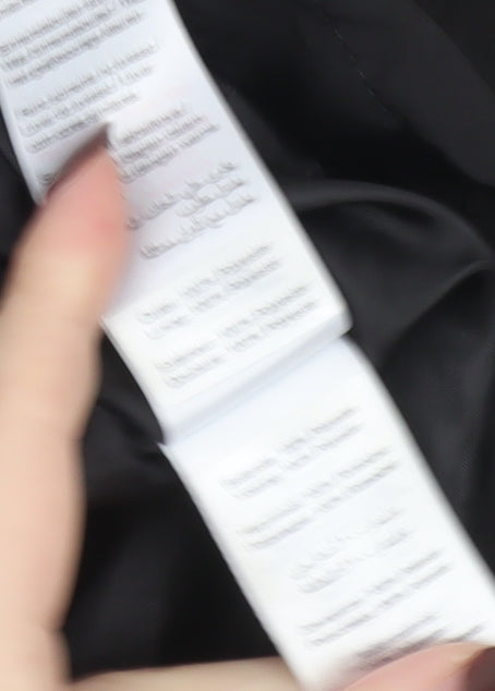 New Look Womens Black Long Hooded Rain Coat Size 14