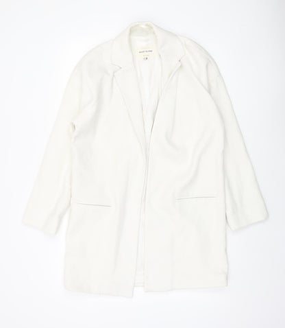 Womens UK Size 8 River Island White Overcoat