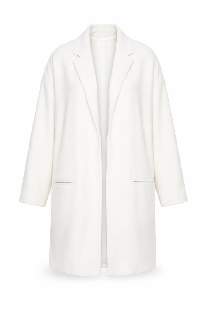 Womens UK Size 8 River Island White Overcoat
